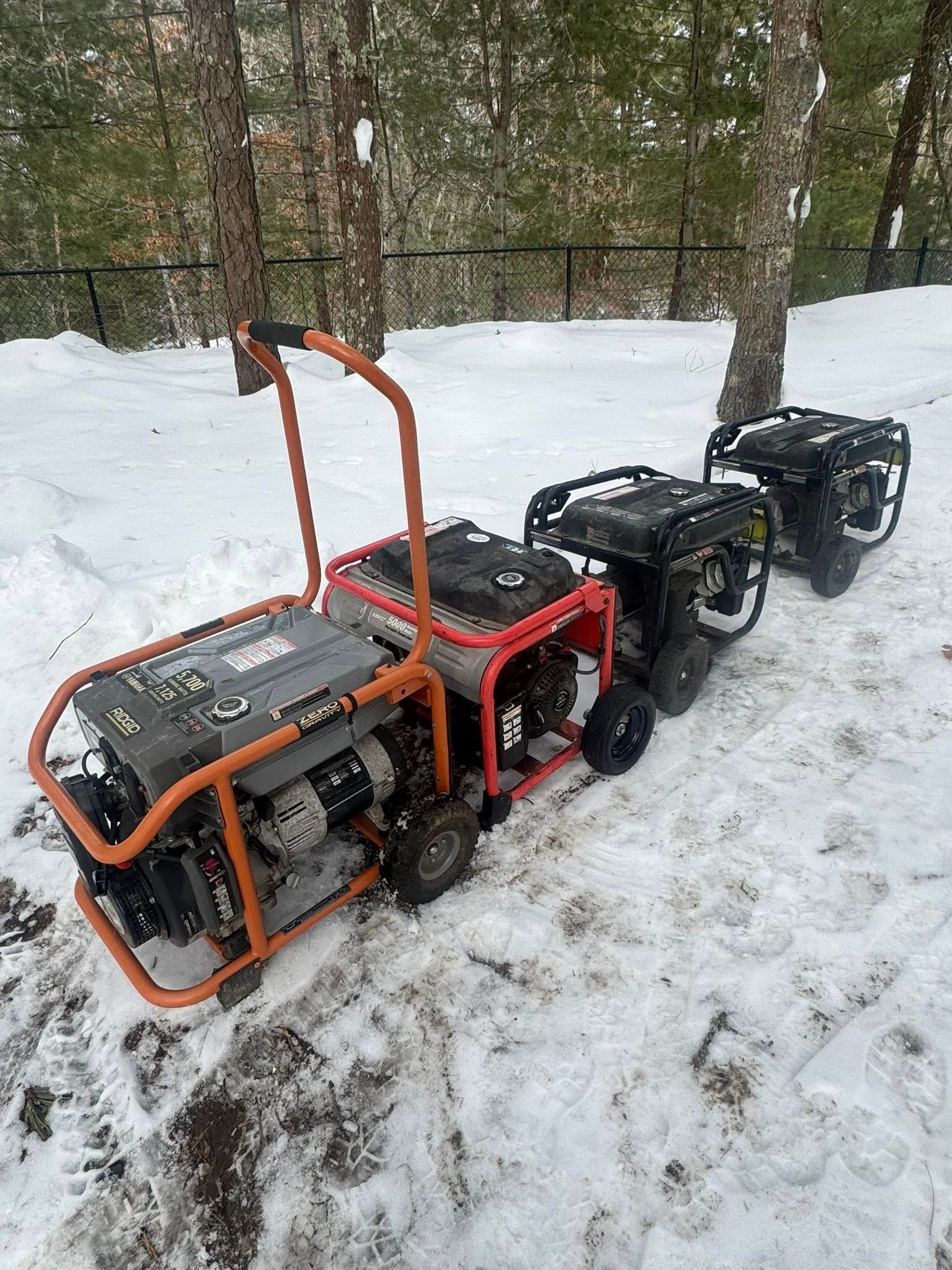 Generator technician at work